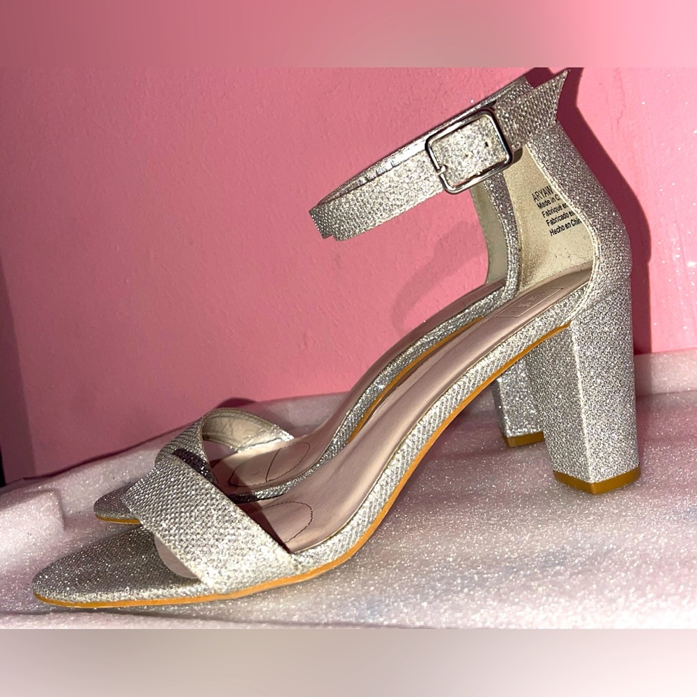 Silver Prom shoes